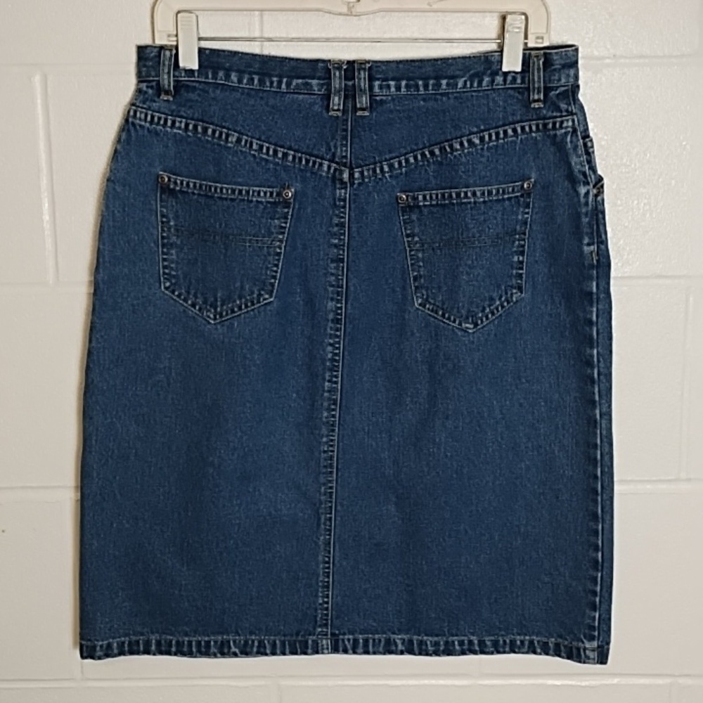 Liz Claiborne 10 Denim 5 pocket Classic Skirt - Picture 2 of 11